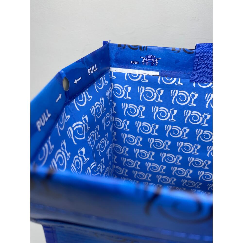 Wegmans Blue Click N' Stay Reusable Grocery Tote Bag w/ Removable Liner NEW NWT! - Picture 12 of 16